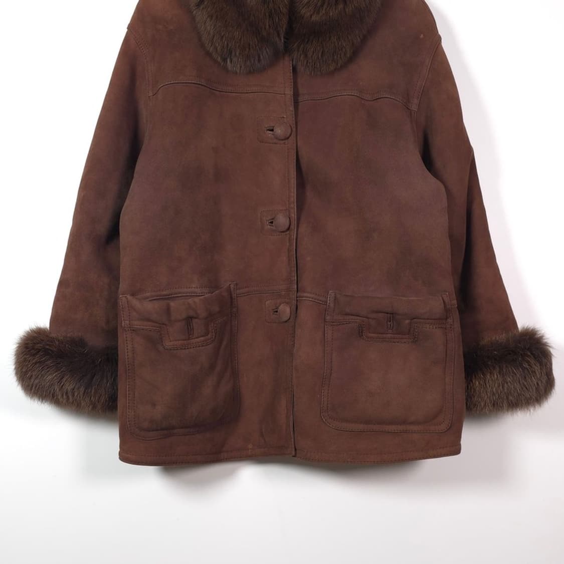 casey park 리얼 폭스 퍼 양가죽 무스탕 상품이미지4