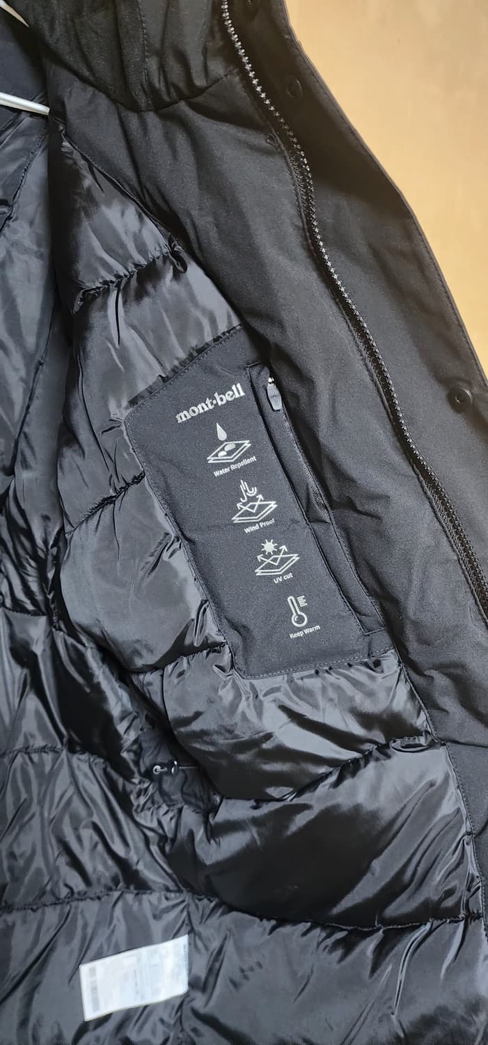 몽벨 남성 혜비패딩파카 점퍼xl (새상품) 블랙색상 상품이미지8