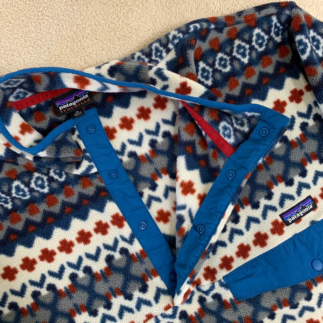 파타고니아 신칠라 스냅-T 아즈텍(XL) 페어아일 풀오버 플리스 상품이미지5