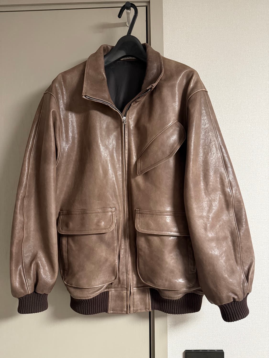 오라리 헤비 램 레더 블루종 4  상품이미지1