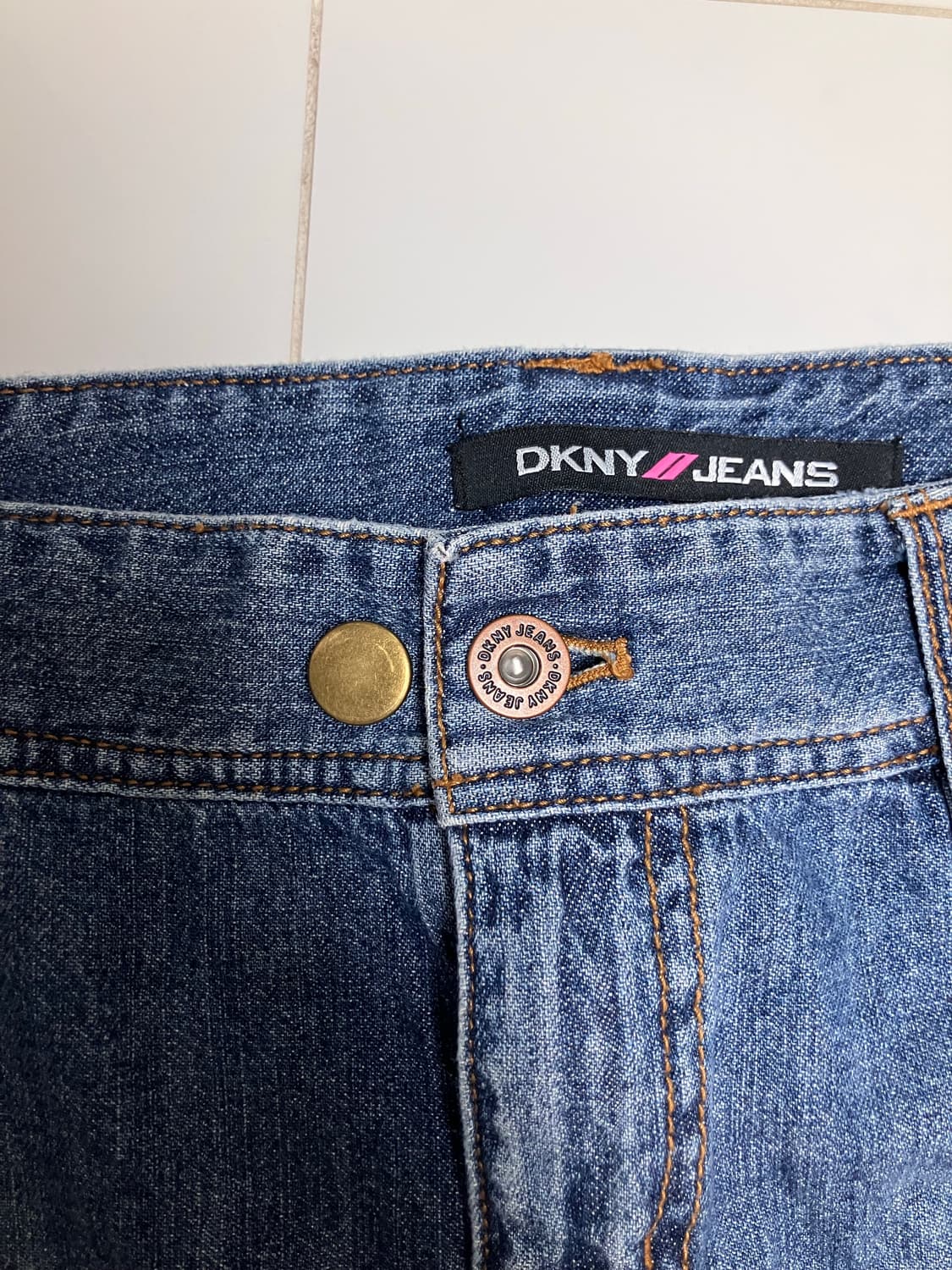 DKNY 2000s Y2K 카고 데님 미니 스커트 청치마  상품이미지5