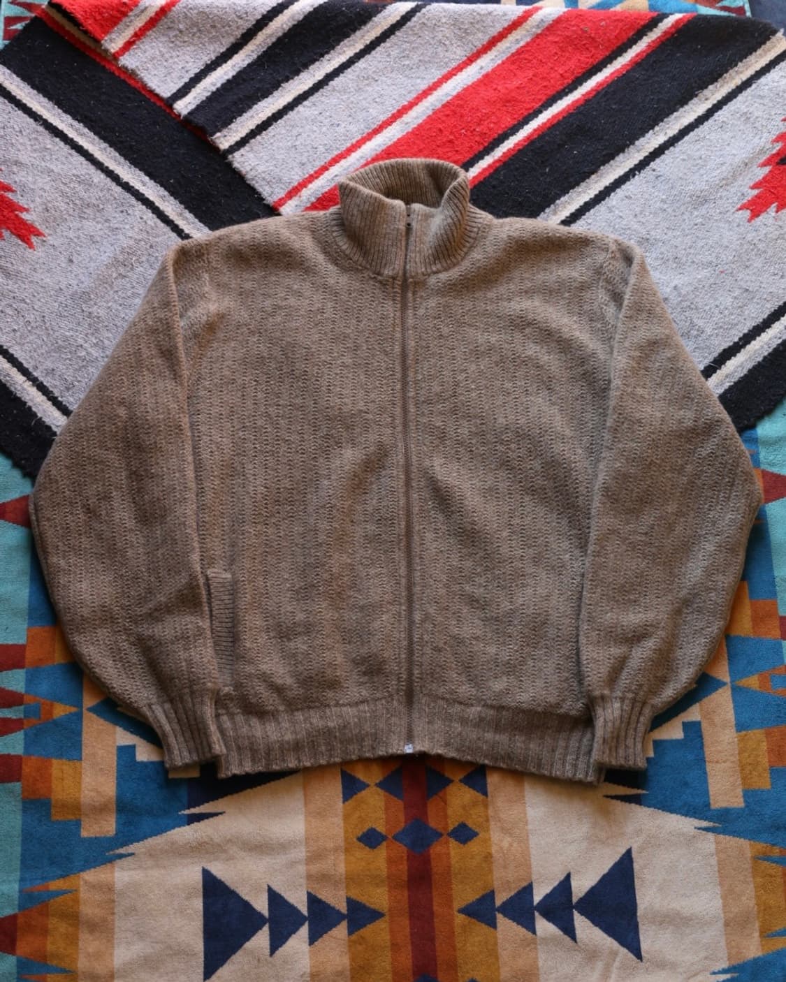 엘엘빈 80s 풀 집업 드라이버 울 니트 가디건 상품이미지1