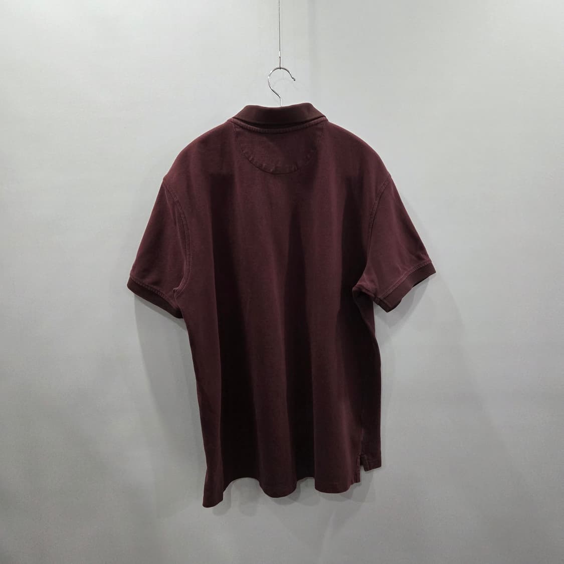 브룩스브라더스 피케 카라 반팔티 버건디 XL 상품이미지5