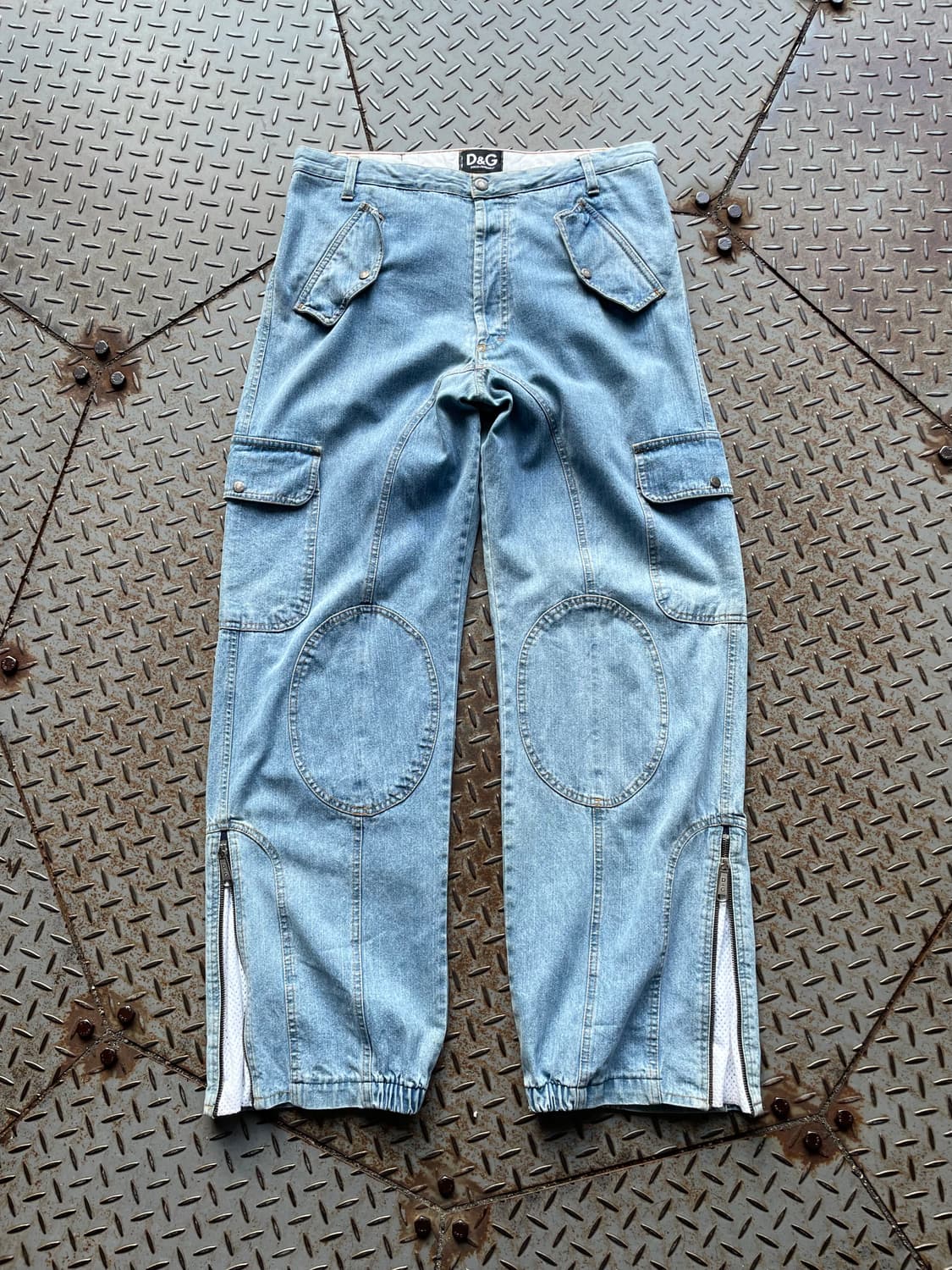 돌체앤가바나 2004AW 더블니 데님 카고 팬츠 상품이미지1