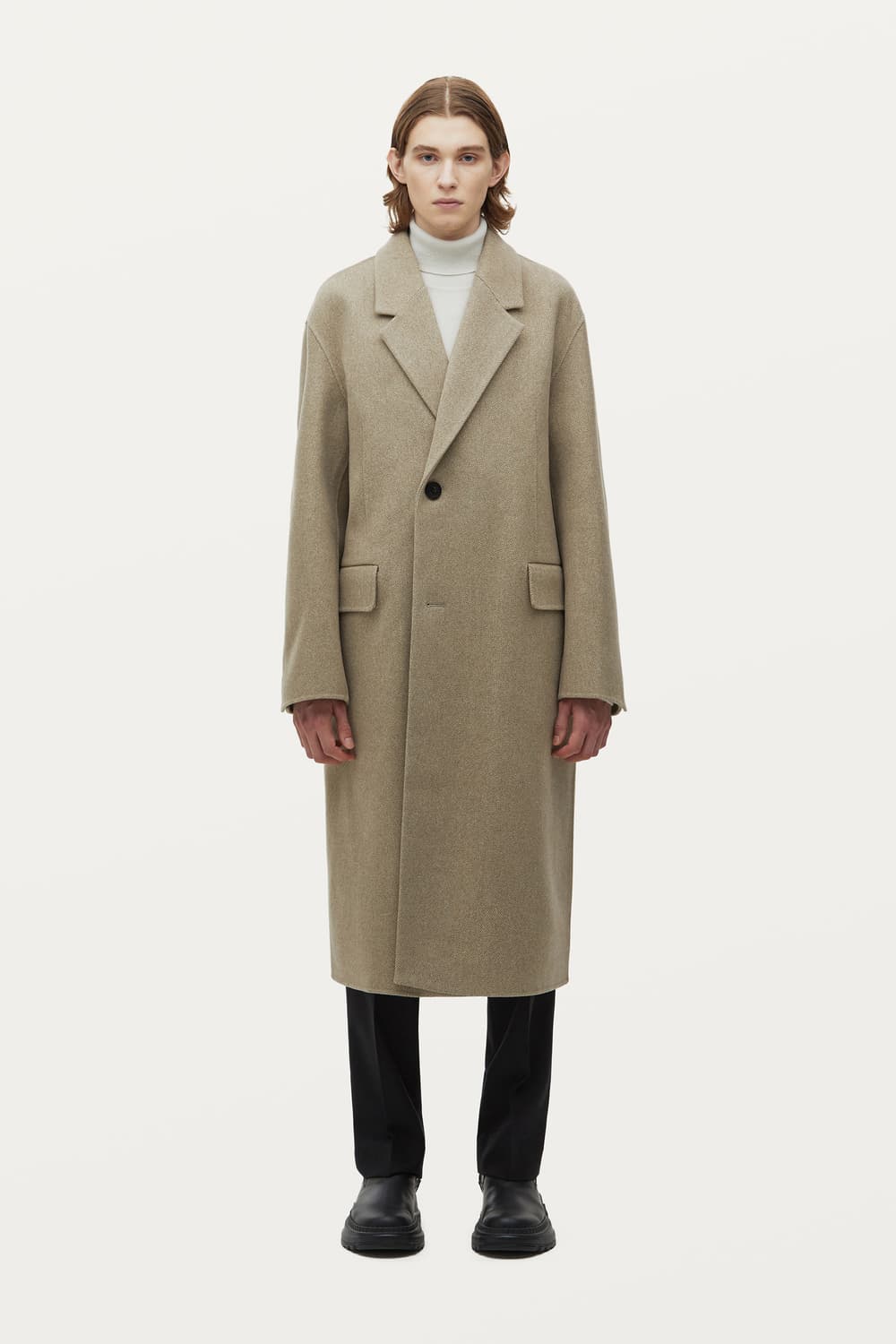 솔리드옴므 21fw 트윌 베이지 코트 46사이즈 상품이미지7
