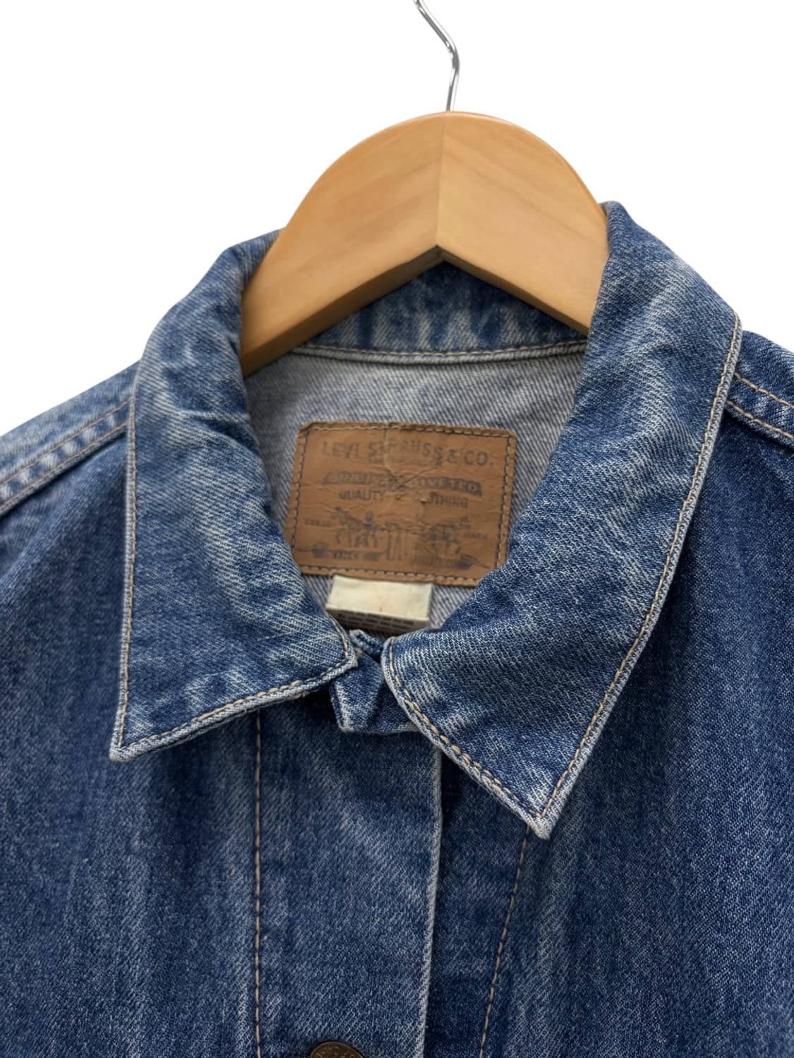 90s 리바이스 674 데님자켓 화이트블루탭 (L~2XL) 상품이미지3