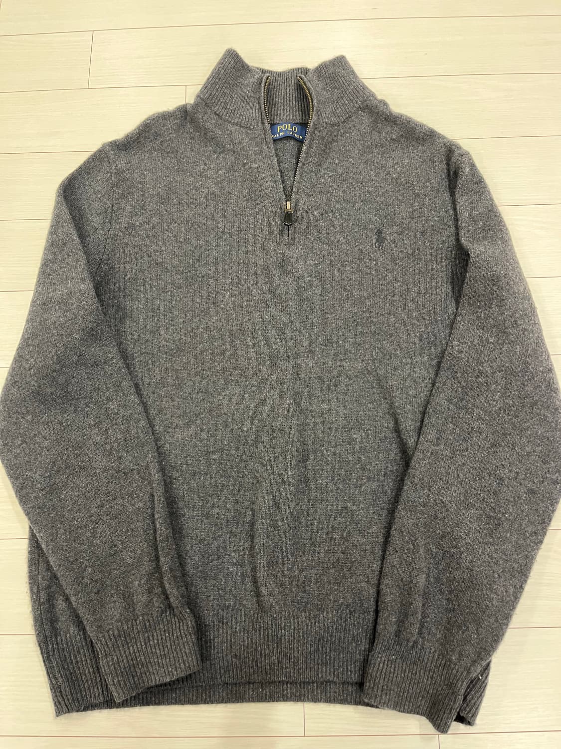 폴로 울 캐시미어 집업 니트 상품이미지1