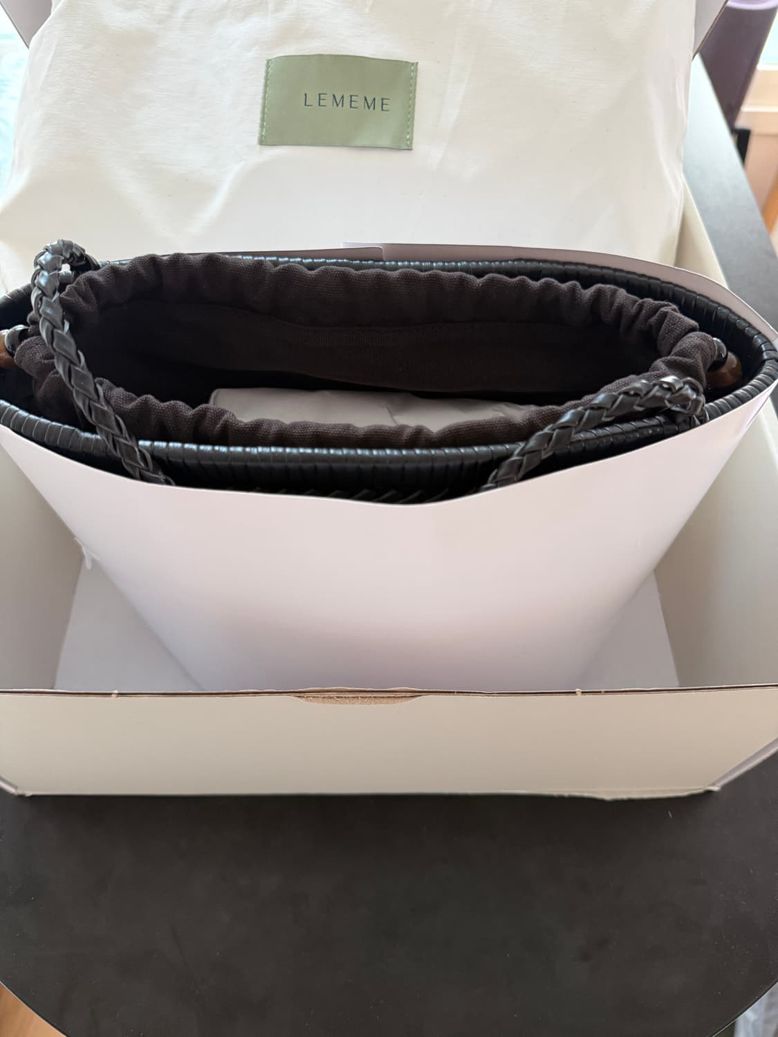 르메메 삭 LEMME SAC AME BLACK 위빙 숄더백 상품이미지5