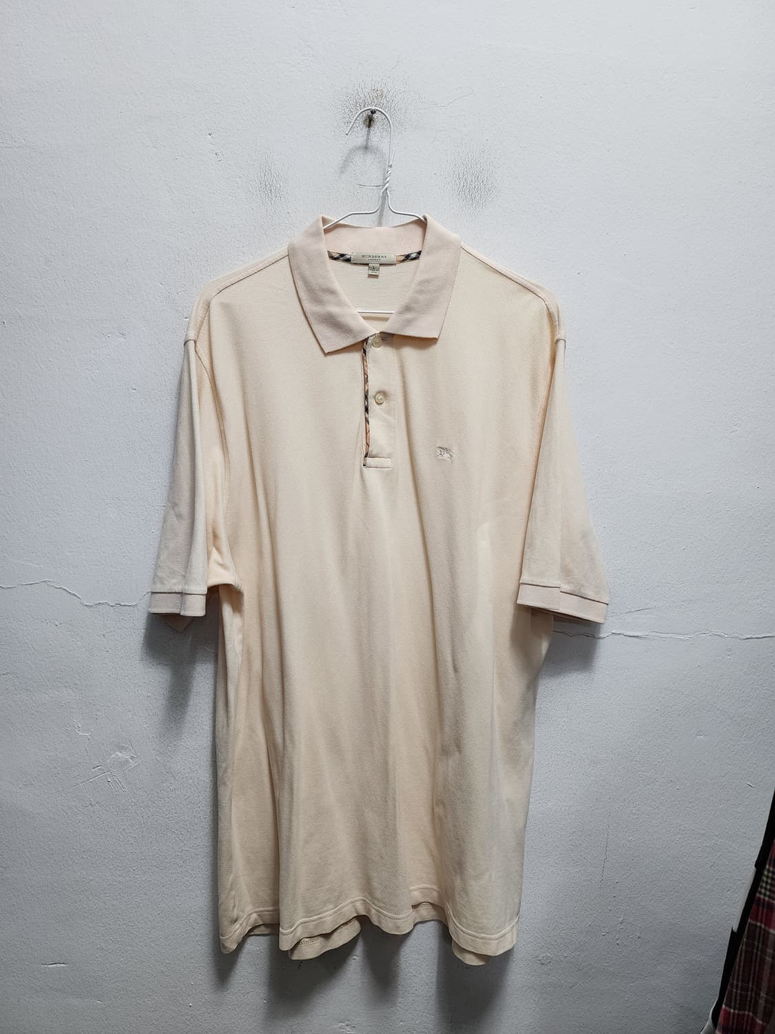 버버리 반팔 폴로셔츠 아이보리 상품이미지1