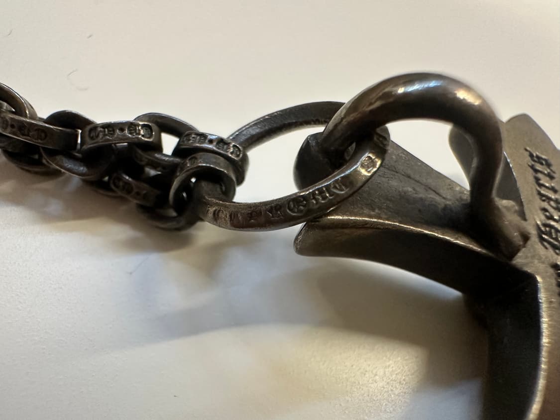 크롬하츠 실버 펜던트 페이퍼체인 30인치 일체형 상품이미지5