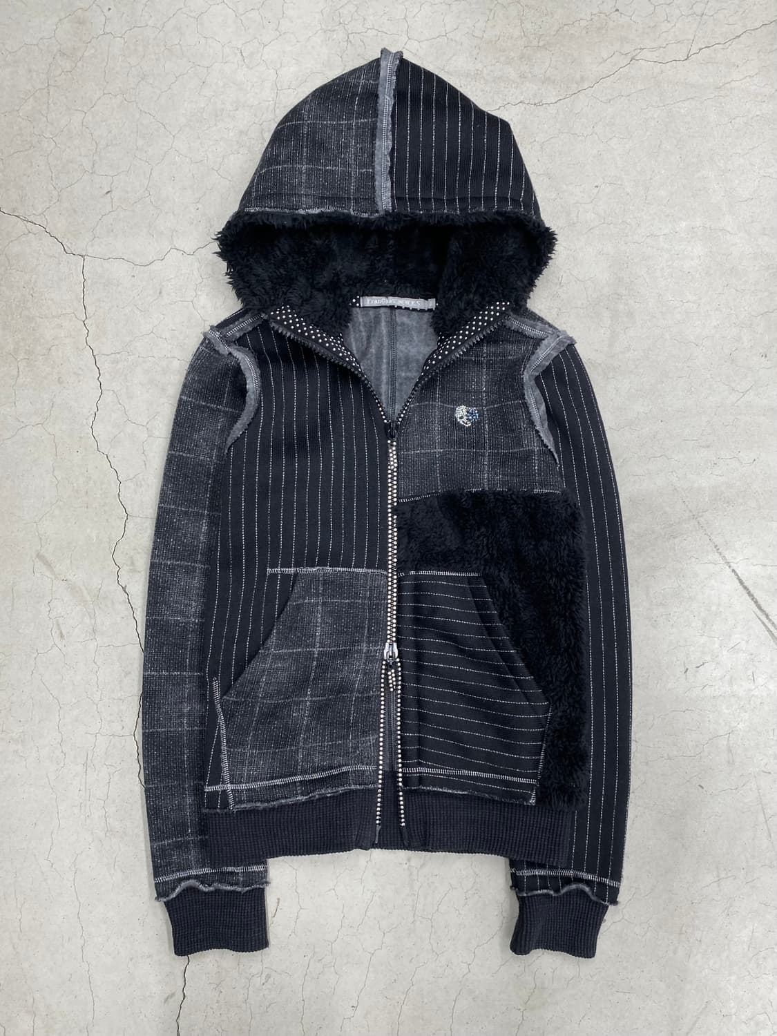 Francist_MOR.K.S. 믹스드 페브릭 후드 집업 상품이미지3