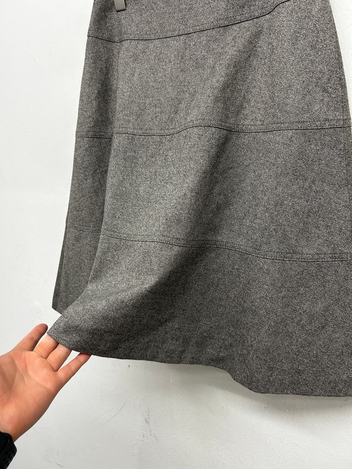 버버리 빈티지 그레이 울 스커트 상품이미지3
