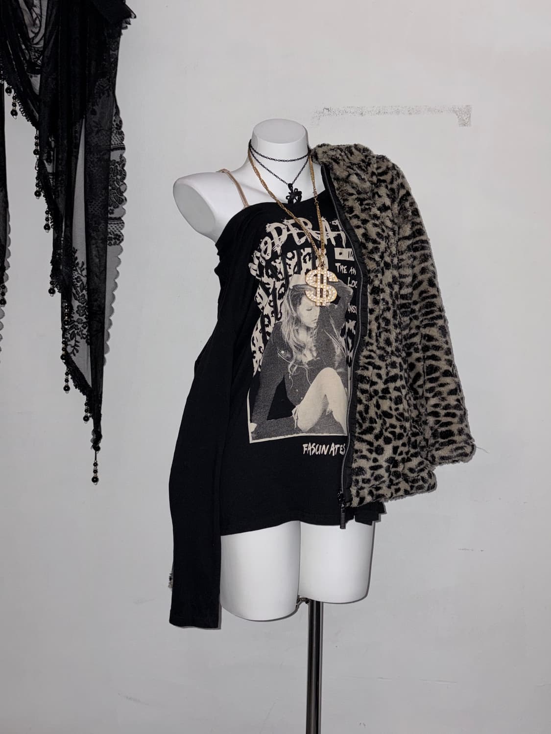 와투케 오네갸루 롱슬리브 레오파드 호피 상품이미지3