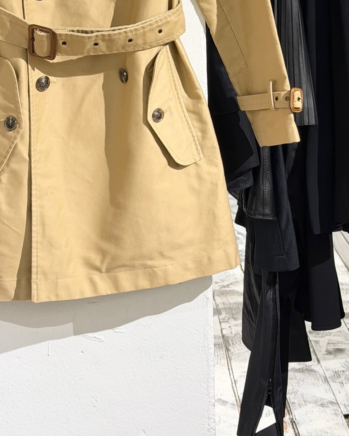랄프로렌 베이지 더블 브레스트 쇼츠 트렌치 코트 상품이미지6