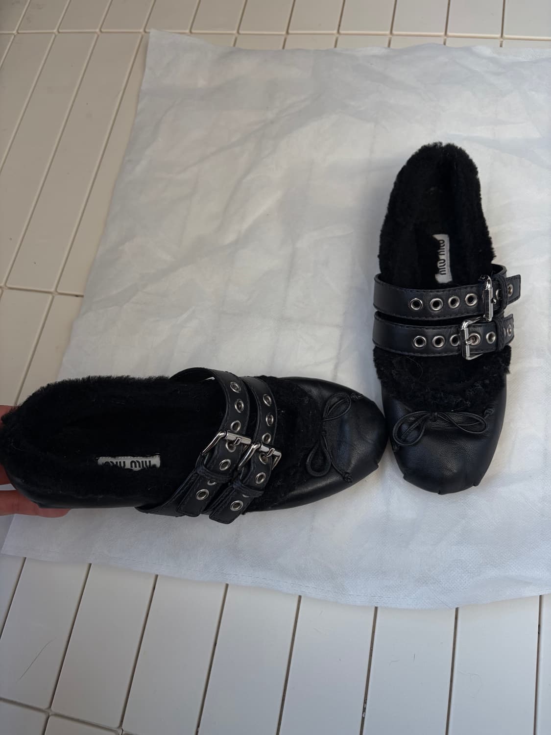 Miu miu fur ballet flat 37 상품이미지3