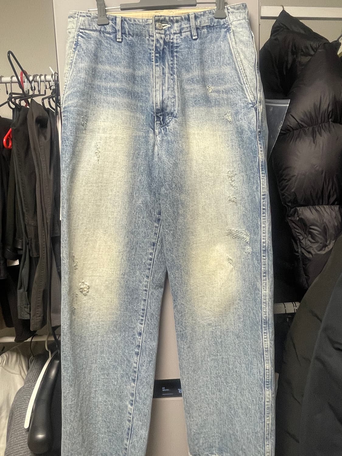 포터리 와이드데님 1사이즈 미드블루2 상품이미지1