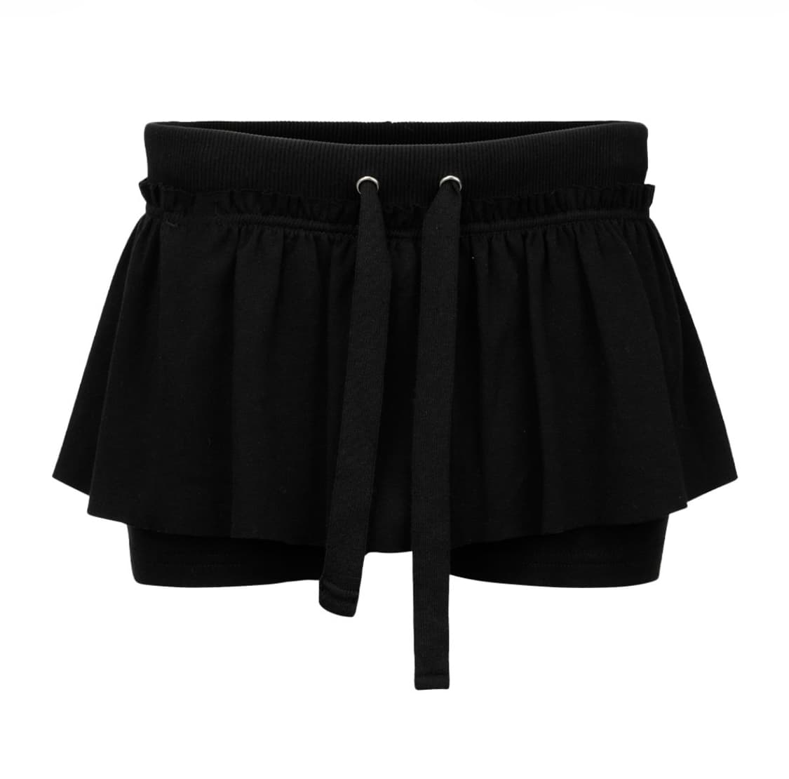 나체 우먼 러플 쇼트 팬츠 블랙 0사이즈 상품이미지1