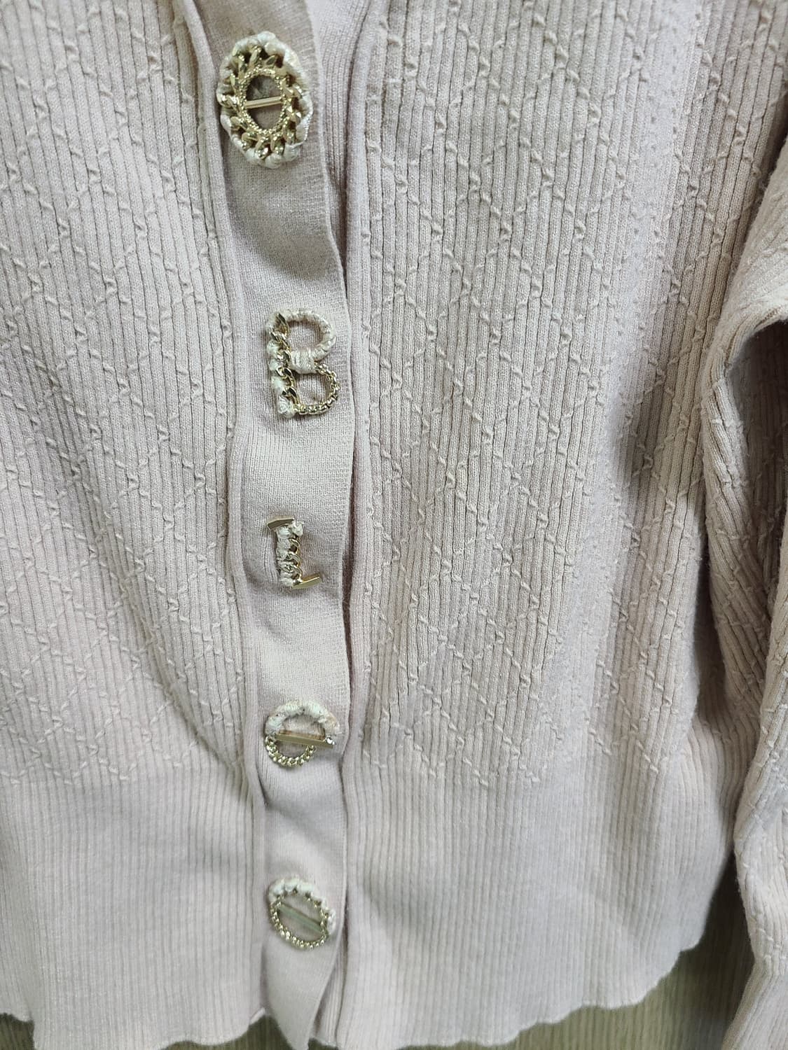 오브제 볼륨 퍼프소매 니트가디건  상품이미지3