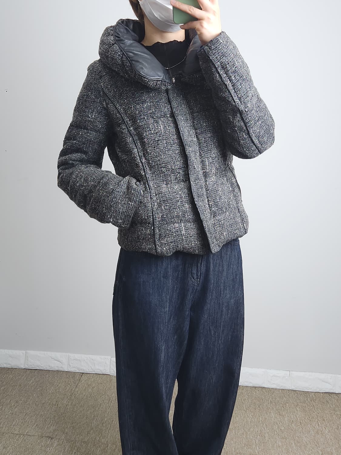 다운 니트 패딩 자켓 상품이미지2