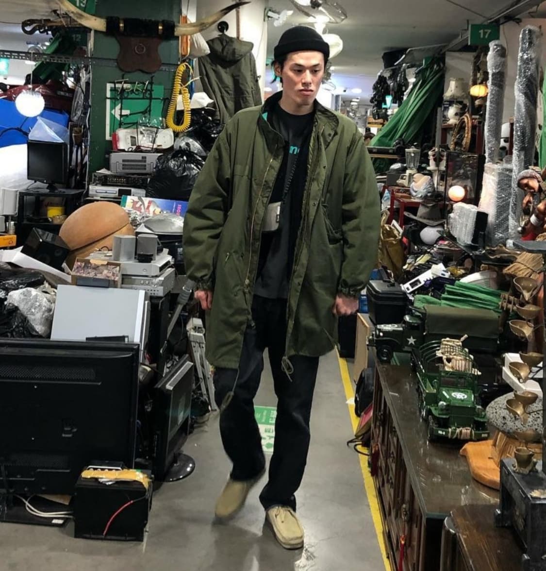 army 퀄팅 집업 야상 상품이미지1