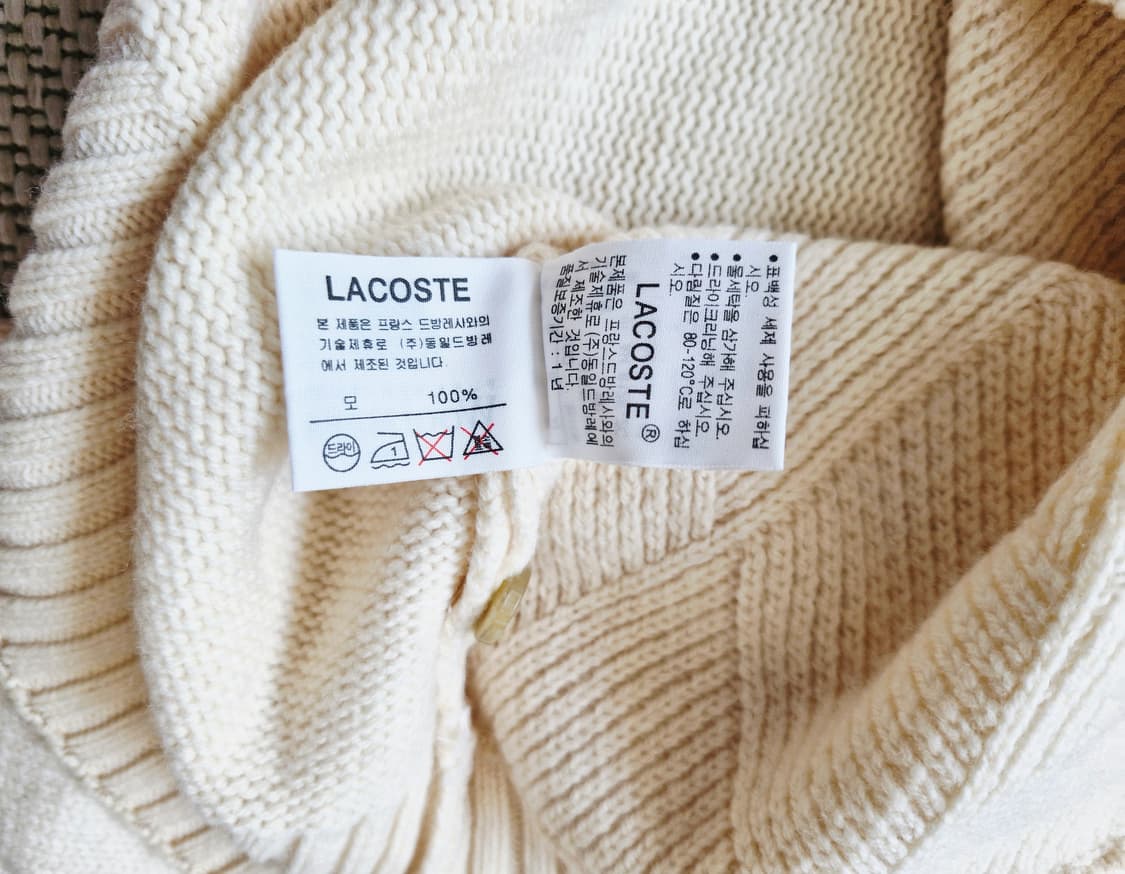 라코스테 숄카라 울 니트 스웨터 100 상품이미지8
