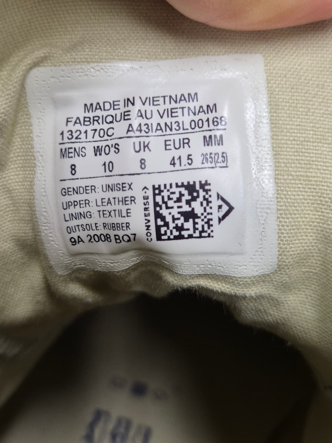 [265] 컨버스 올스타 척테일러 레더 블랙 하이 상품이미지7