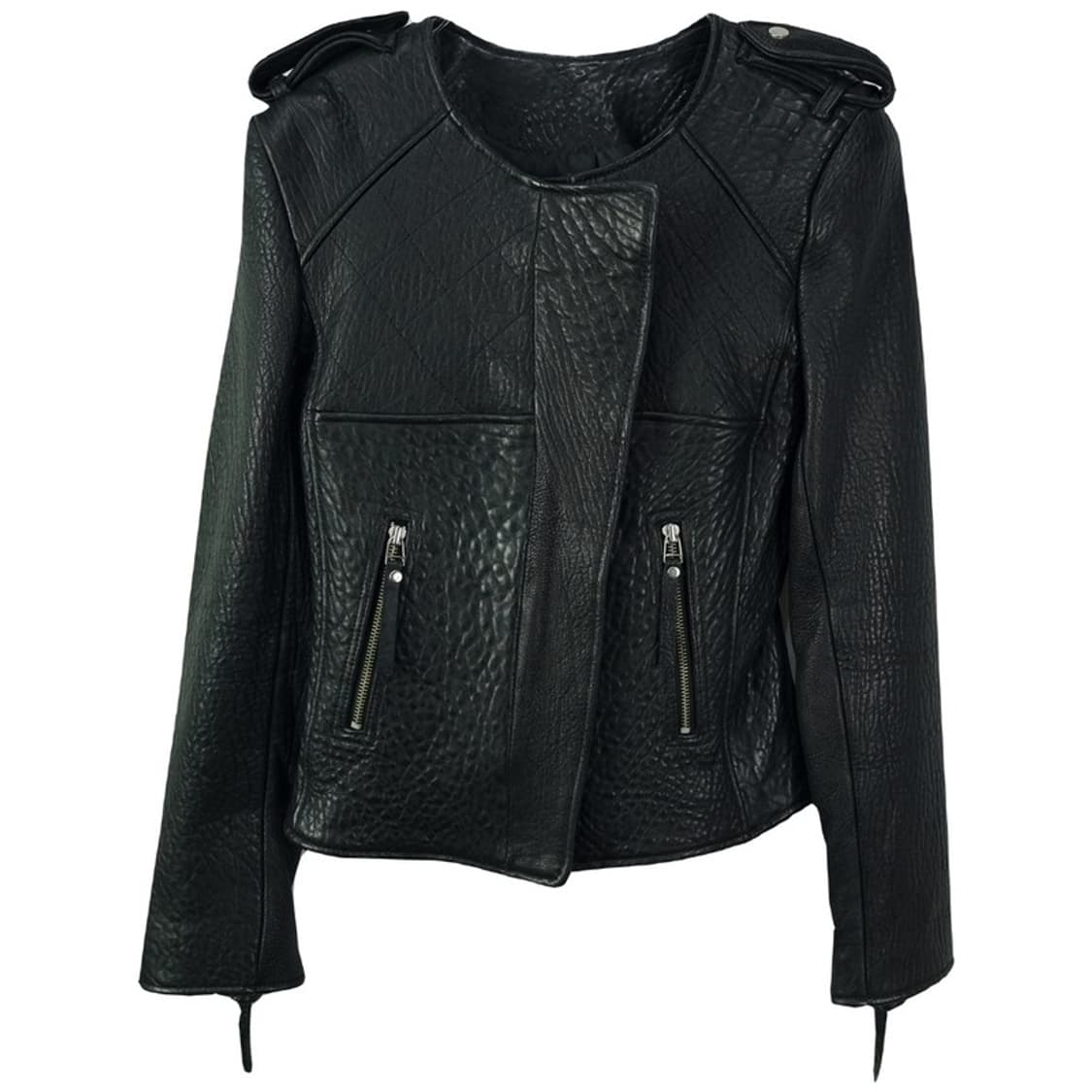 [빈티지] 리얼 램스킨 카라리스 사선 양가죽 자켓 블랙 M18819 상품이미지2