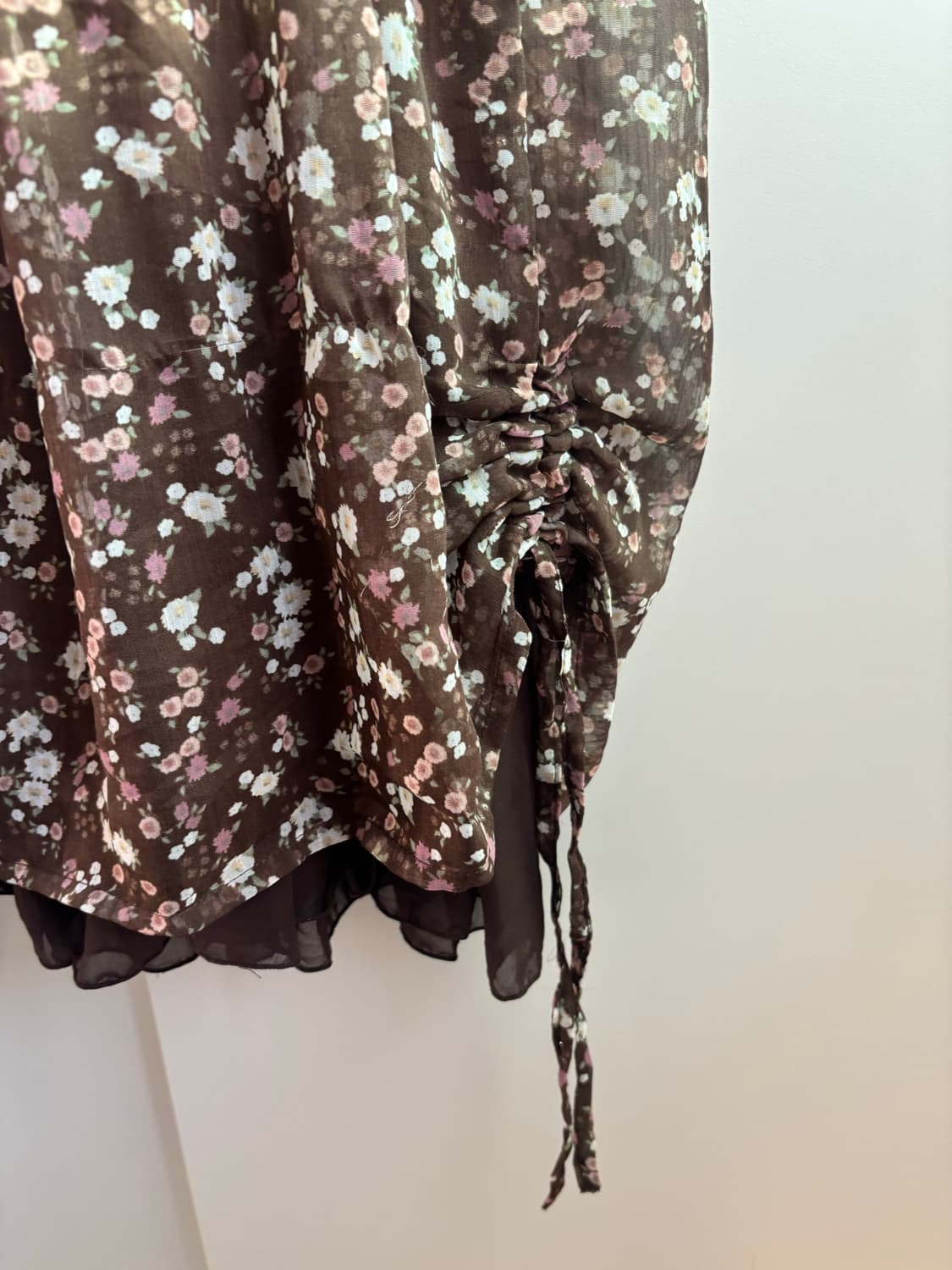 빈티지 플라워 무늬 미니 원피스 상품이미지2