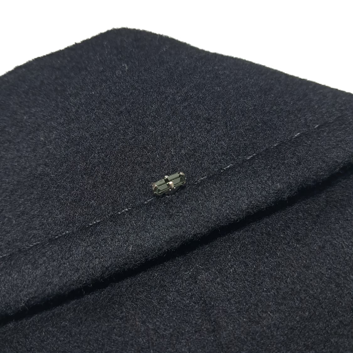 CN988W L 스포트막스 블랙 버진울 래더 더블 롱코트 상품이미지5