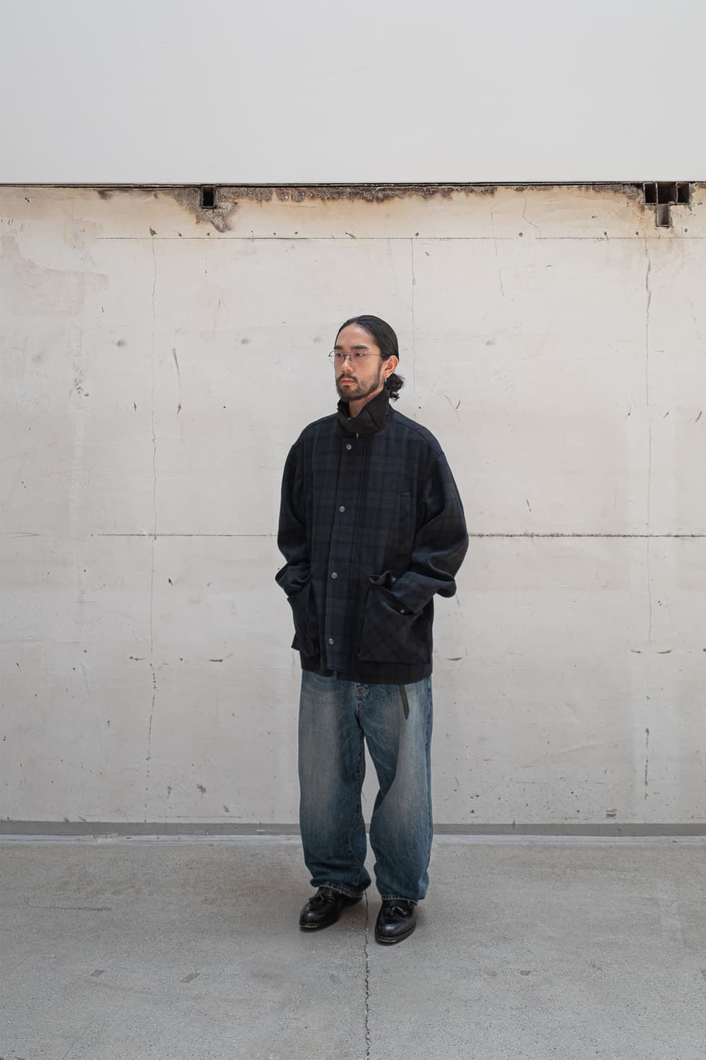 아워셀브스 24fw 체크 울 카코트 1사이즈 판매 상품이미지2