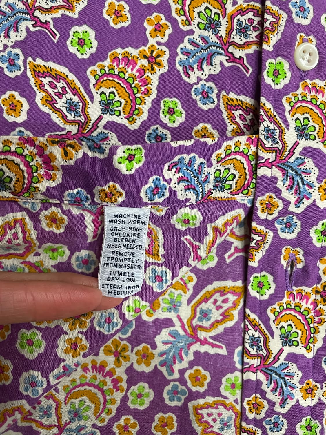 폴로 와이드카라 페이즐리 패턴 셔츠 퍼플 상품이미지7