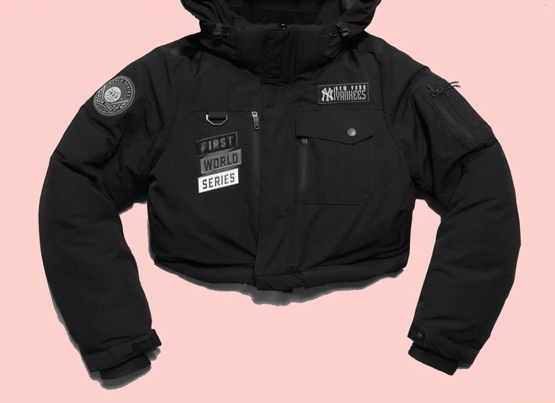 덕다운 MLB 뉴욕 양키스 (월드시리즈한정)크롭 패딩 상품이미지1