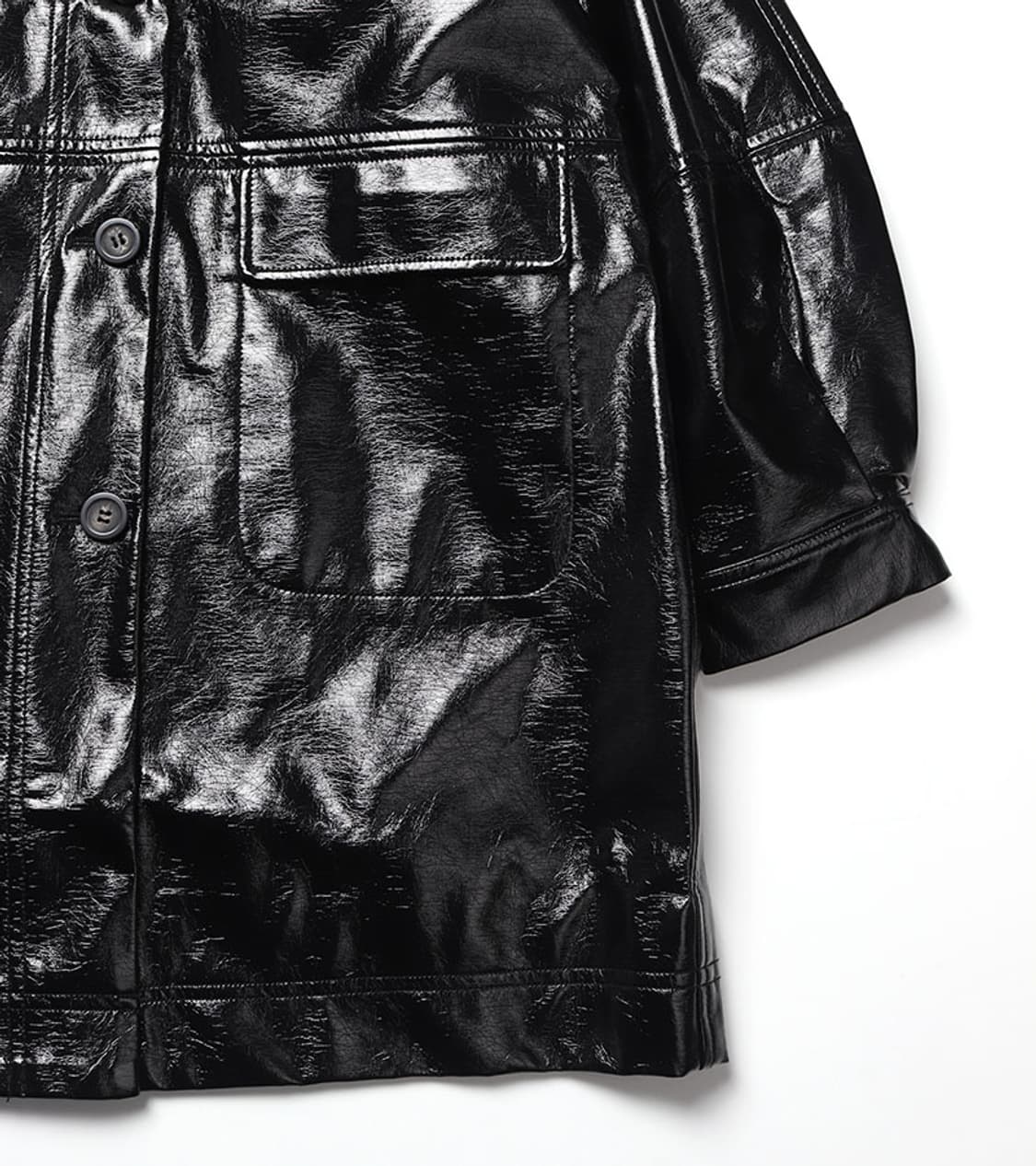 RAY BEAMS - 22SS ENAMEL LEATHER COAT 상품이미지5