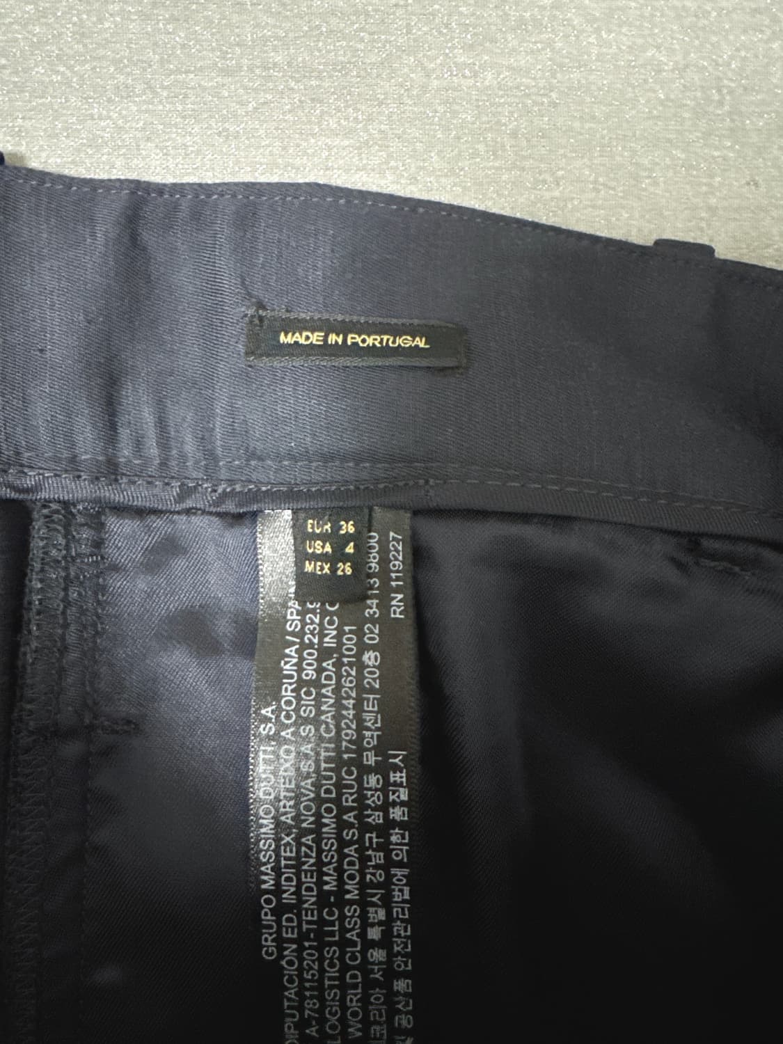 마시모두띠 네이비 핀턱 팬츠 상품이미지6