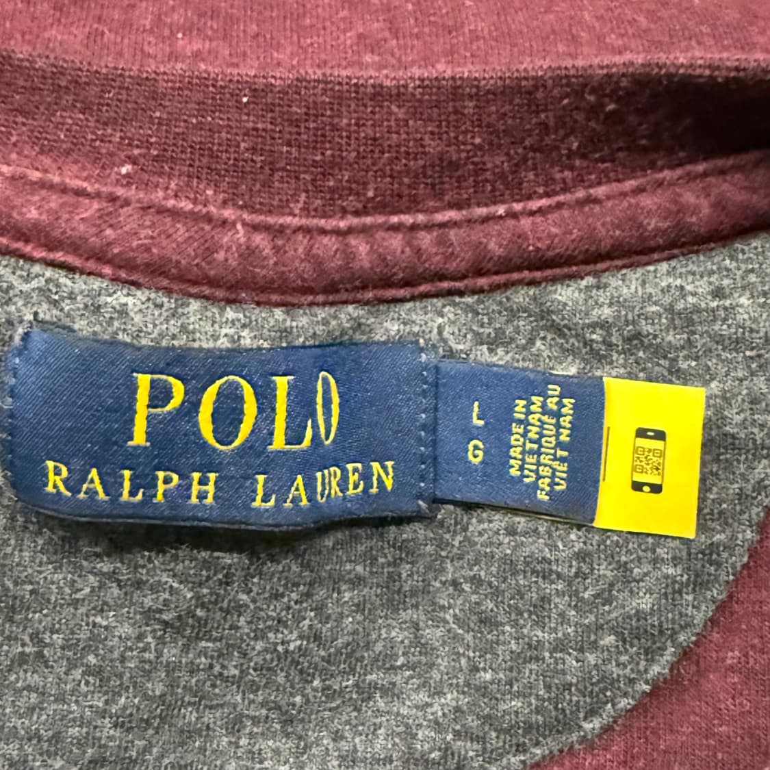 폴로 버건디 맨투맨 상품이미지5
