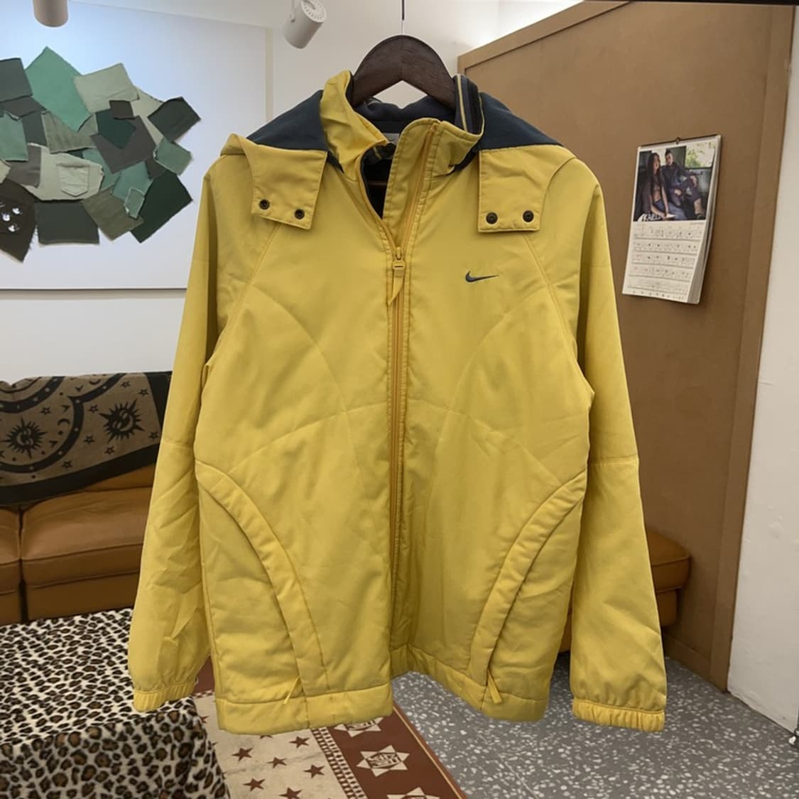 나이키 빈티지 레트로 레몬옐로우 바람막이 패딩 자켓 90 C09542 상품이미지3