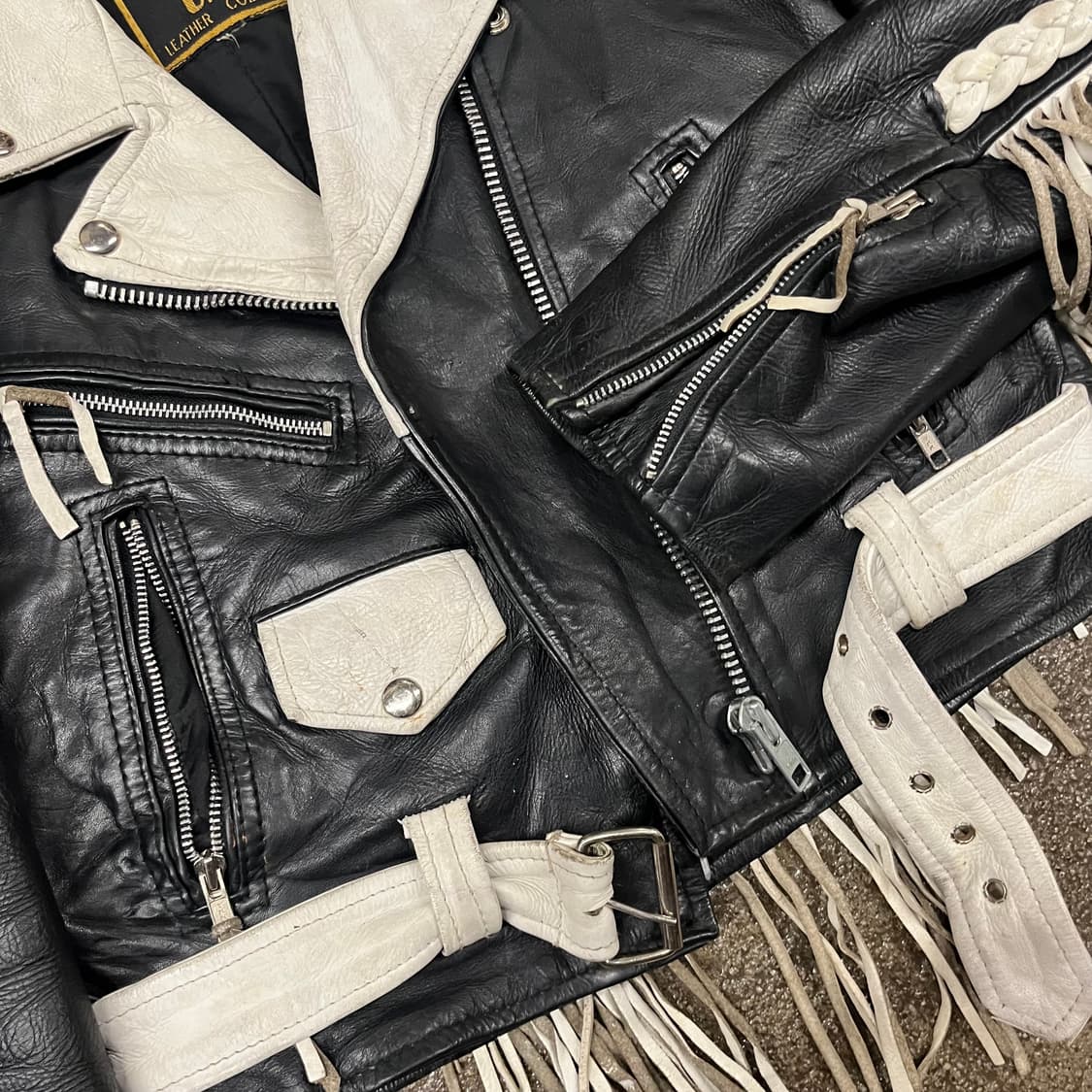 빈티지 레더 프린지 자켓 (95) 상품이미지4