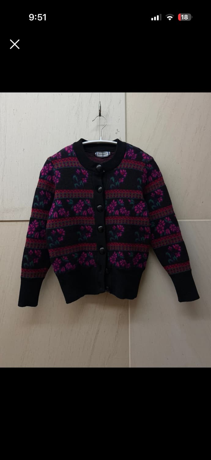 빈티지 Yves Saint Laurent 꽃무늬 가디건 44추천 상품이미지1