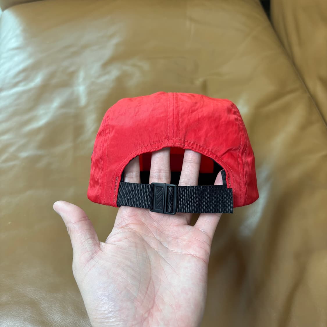 슈프림 캠프캡 모자 박스로고 워시드 나일론 레드 상품이미지7