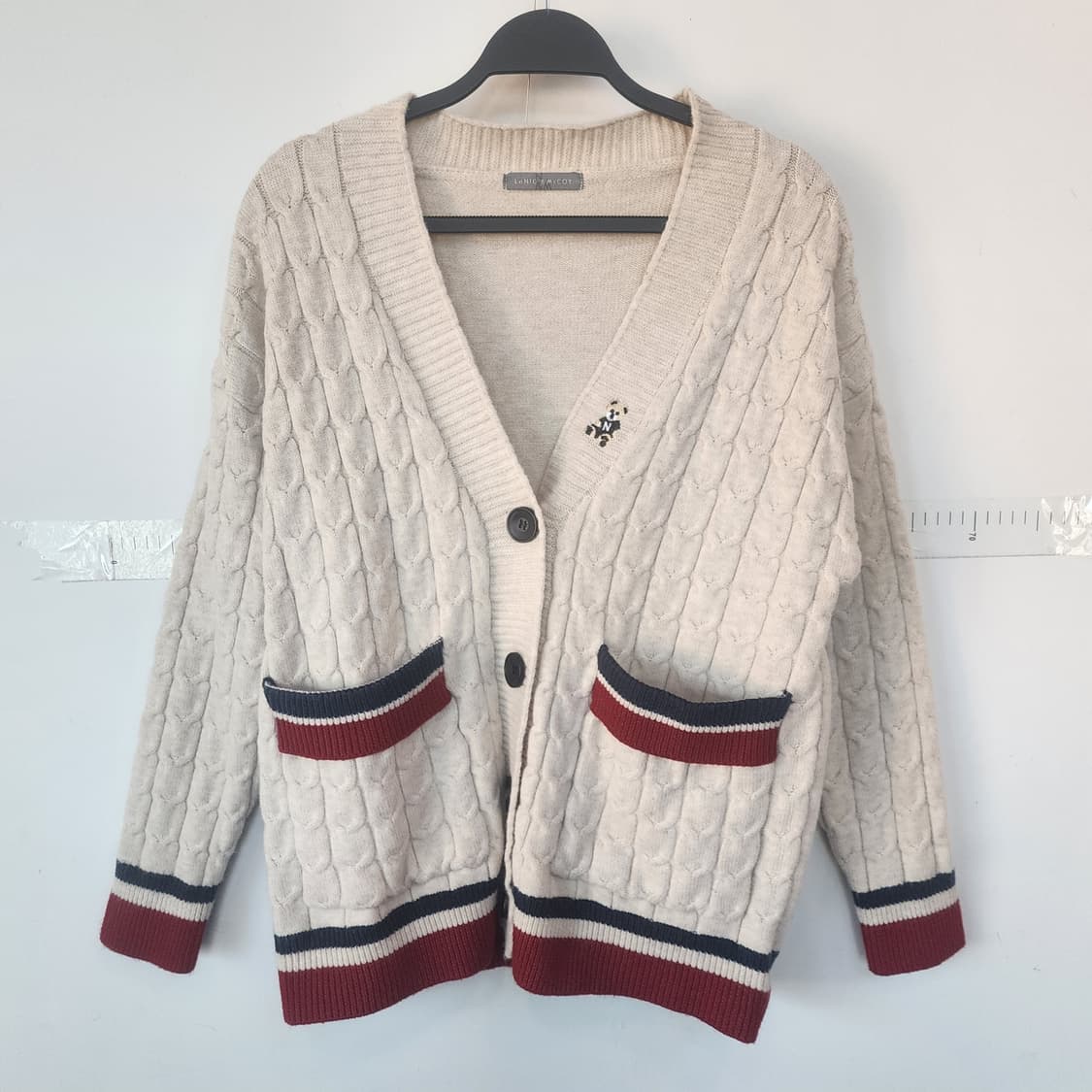 르니앤맥코이 아이보리 꽈배기 가디건 상품이미지1