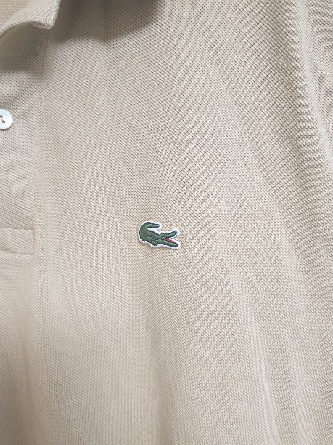 라코스테 클래식핏 베이지 반팔 카라티 US L/XL 상품이미지3