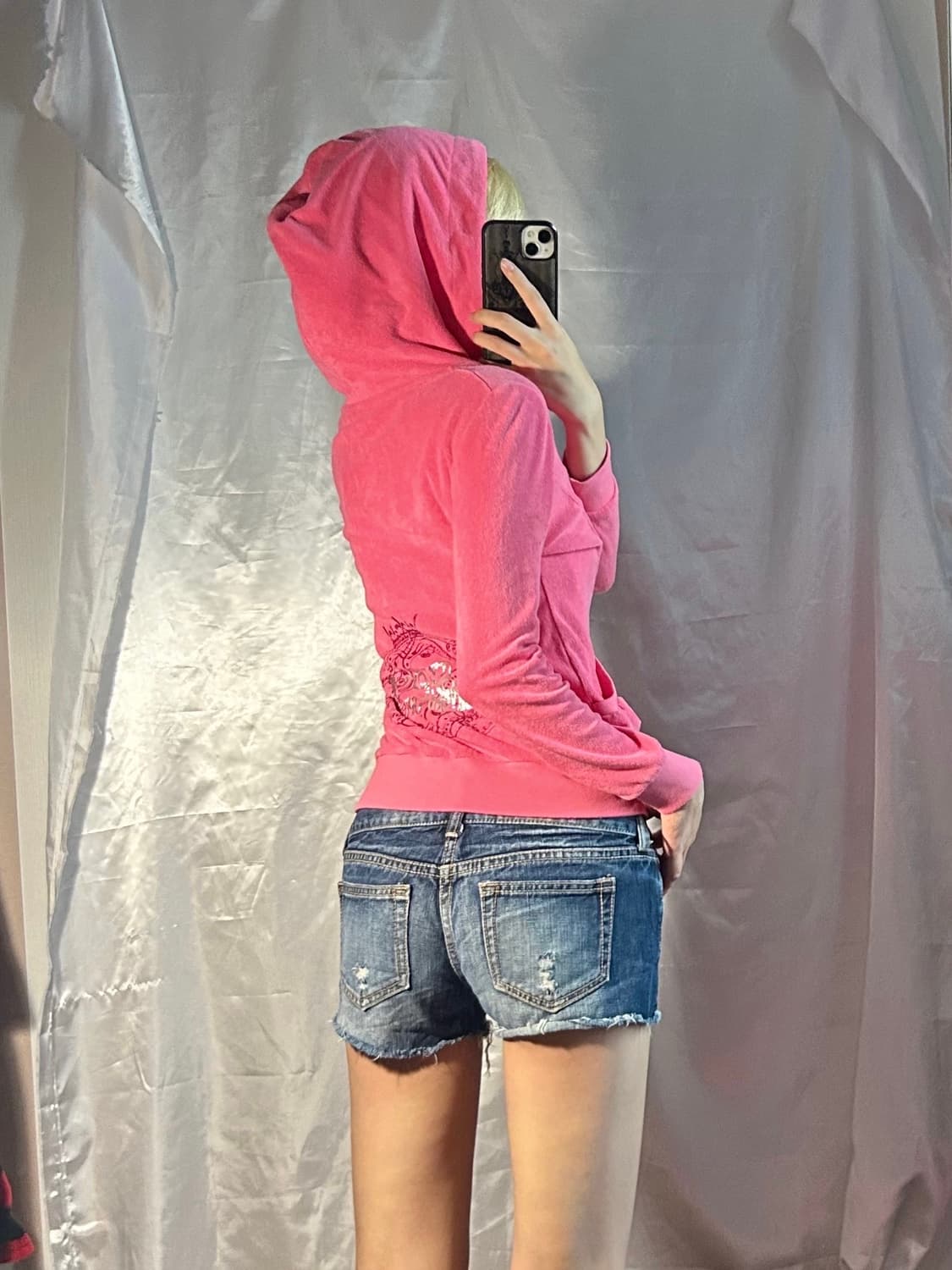 spy gal velvet hood zip-up 상품이미지2