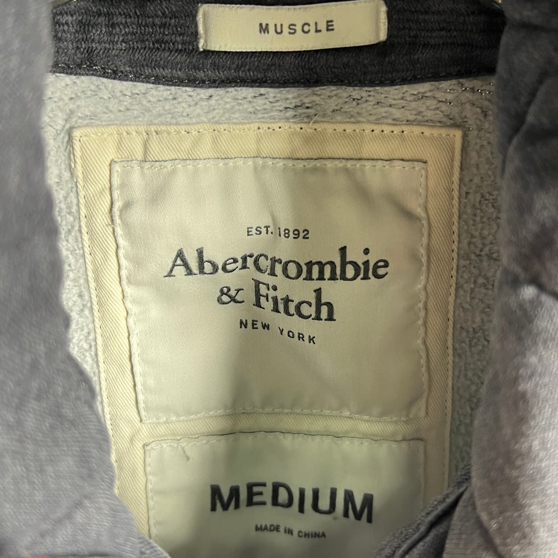 아베크롬비 차콜 후드집업 M 상품이미지3