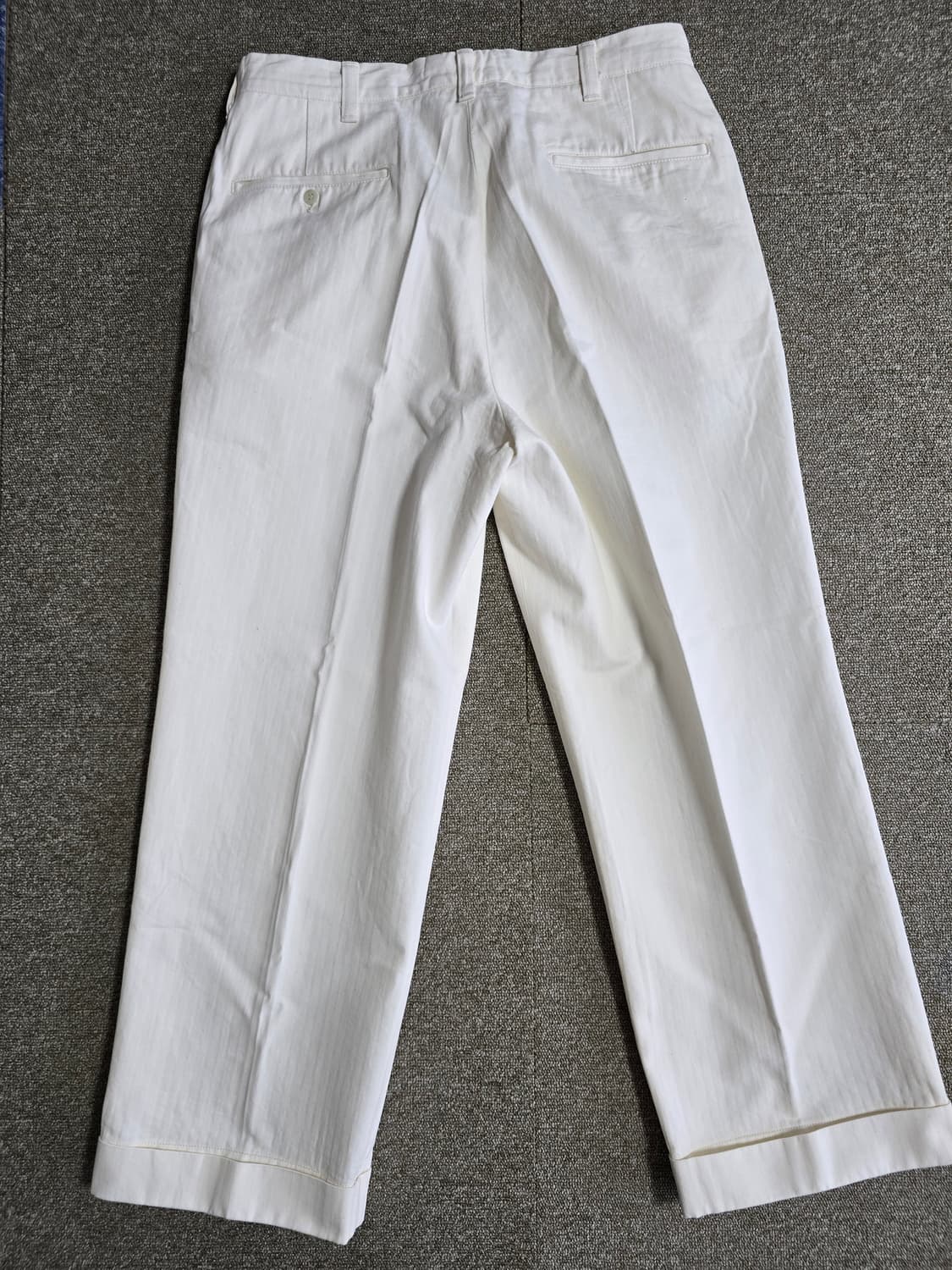 타임원클로딩 엣라코 헤링본 워크팬츠 36 화이트 트라우저 부처프로덕츠  상품이미지6