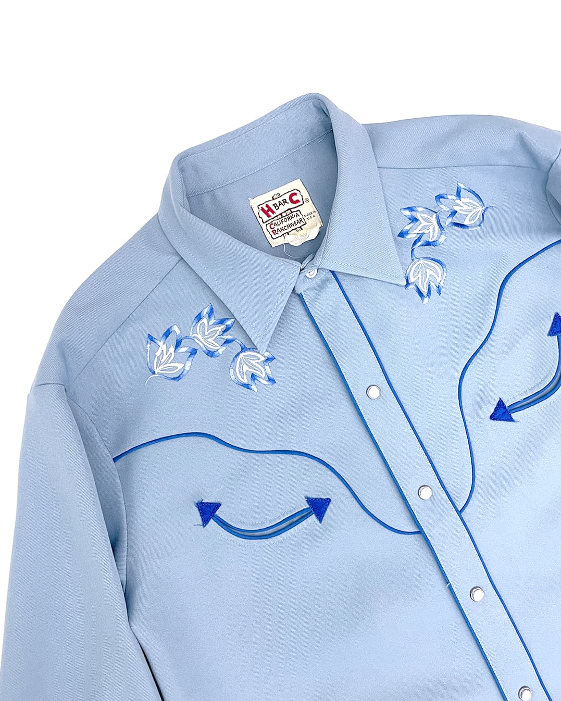 70년대 H bar C 플로랄 자수 웨스턴 셔츠 17 상품이미지2