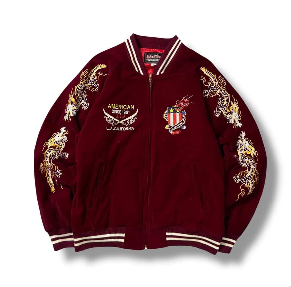 90s 빈티지 벨벳 버건디 자켓 상품이미지1