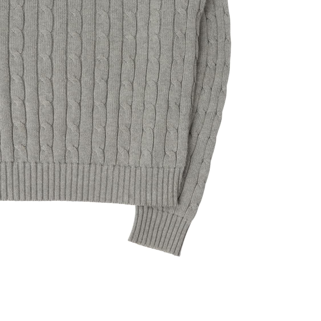 폴로 랄프로렌 QR 그레이 라운드 케이블 니트 상품이미지4
