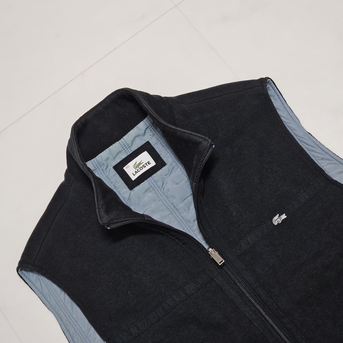 100 라코스테 올드스쿨 누빔 코듀로이 조끼 상품이미지3