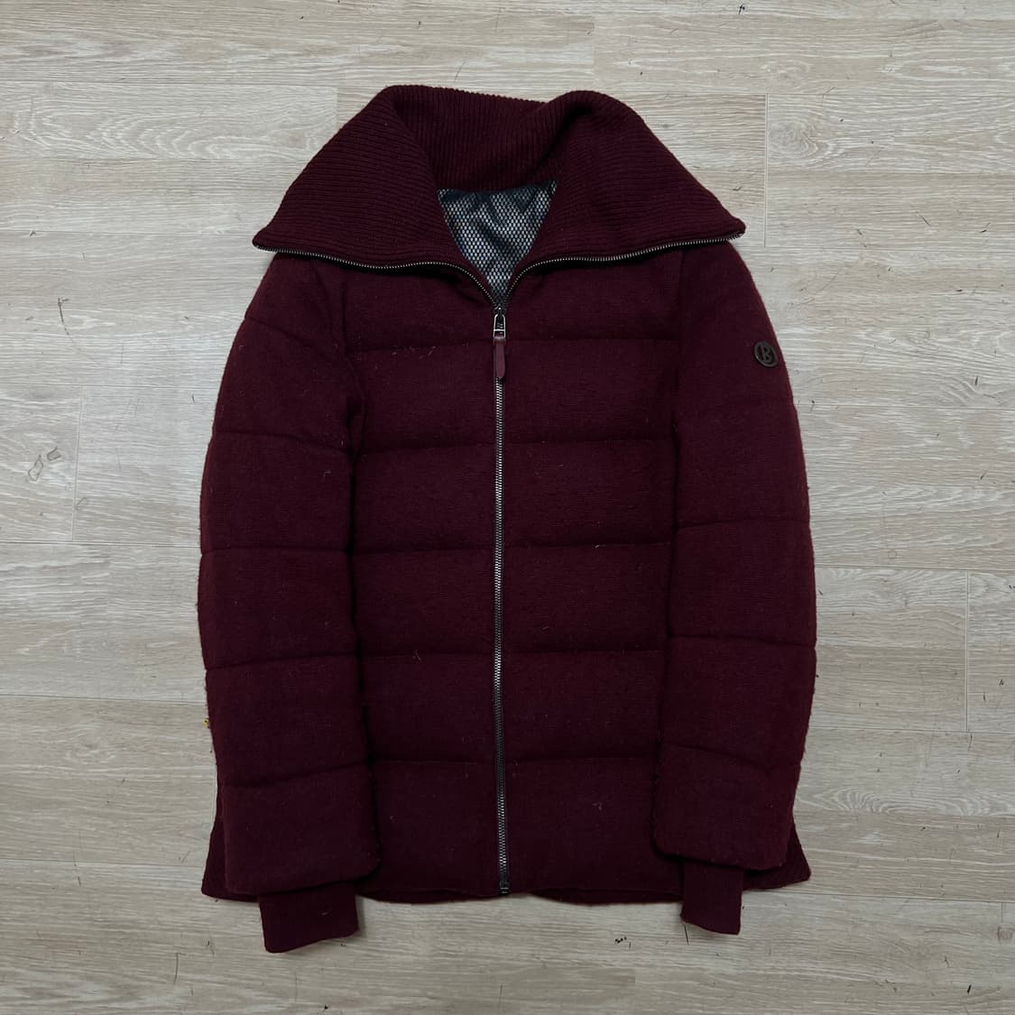 장 미쉘 바스키아 여성 구스다운 캐시미어 니트패딩 [버건디] M/95 상품이미지1