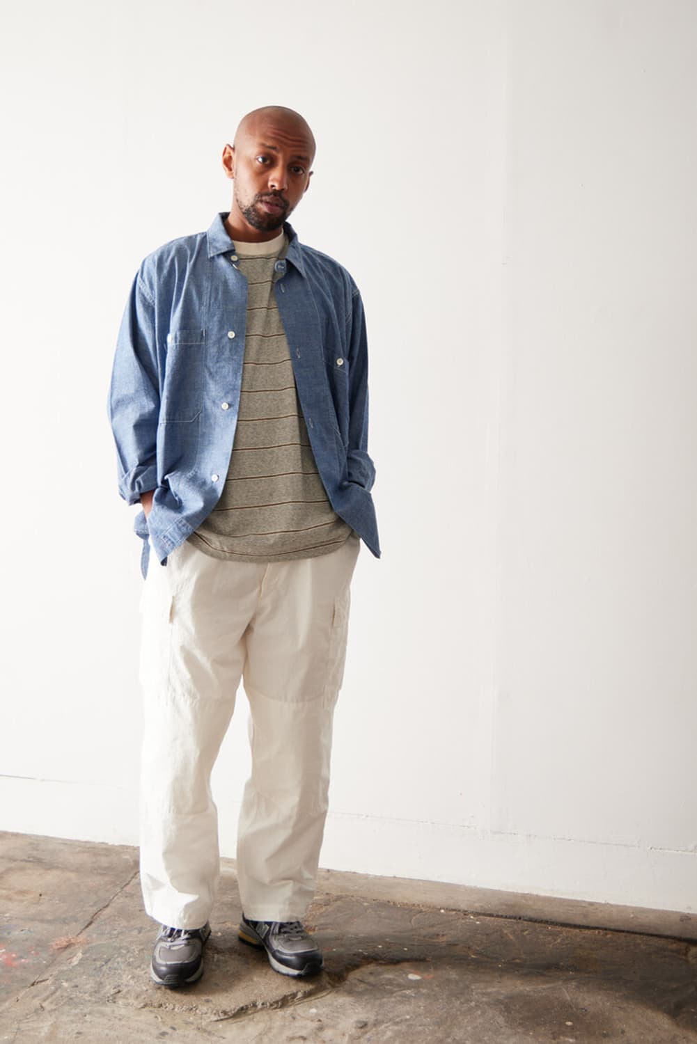 Ends and Means Work Shirts Chambray L 상품이미지5